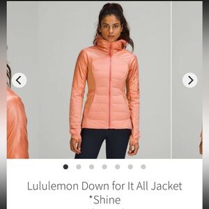 NWT Lulu (6) Down for it all jacket/coat SHINE